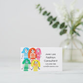 Mode Consultant leuke waterverf Visitekaartje (Staand voorkant)