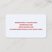 Mode consultant visitekaartje (Achterkant)