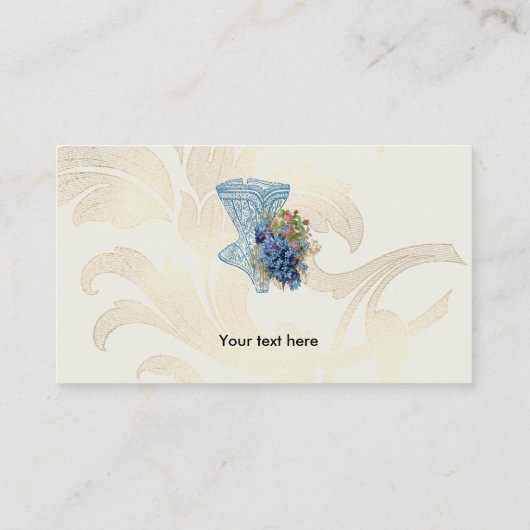Mode corset & Flowers Visitekaartje (Achterkant)