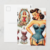  Mode Corset Pin Up Briefkaart (Voorkant / Achterkant)