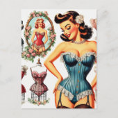 Mode Corset Pin Up Briefkaart (Voorkant)