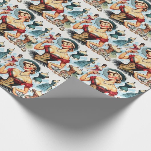  Mode Corset Pin Up Cadeaupapier (Hoek)