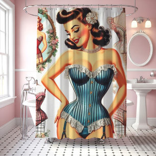 Mode Corset Pin Up Douchegordijn