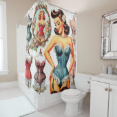 Mode Corset Pin Up Douchegordijn (In situ)