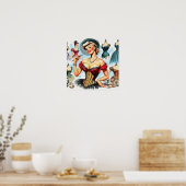  Mode Corset Pin Up Poster (Keuken)