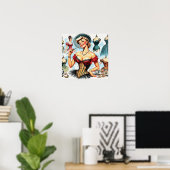  Mode Corset Pin Up Poster (Thuiskantoor)