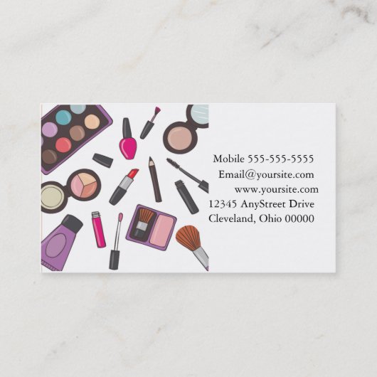 Mode Cosmetics Visitekaartje (Achterkant)