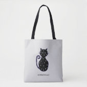 Mode Cosmos Cat Canvas tas (Voorkant)