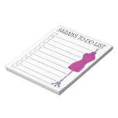 Mode Costume Designer Seamstress om lijst te doen Notitieblok (Linkerzijde)