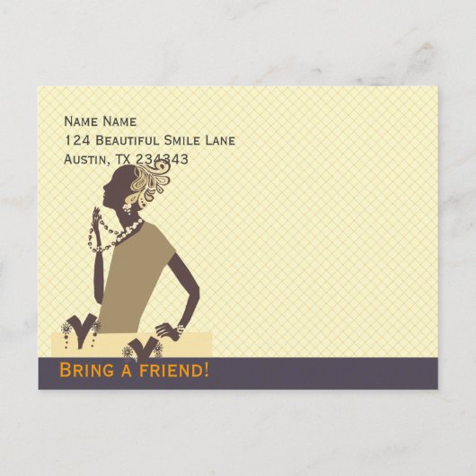 Mode  Couture Sieraden Trunk Show Uitnodiging Briefkaart (Achterkant)