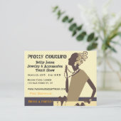 Mode  Couture Sieraden Trunk Show Uitnodiging Briefkaart (Staand voorkant)