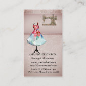  Mode Crafts Girly Bloemen Naaien Visitekaartje (Achterkant)
