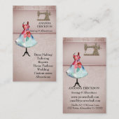  Mode Crafts Girly Bloemen Naaien Visitekaartje (Voorkant / Achterkant)