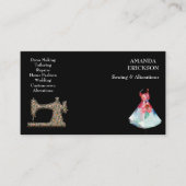 Mode Crafts Girly Bloemen Naaien Visitekaartje (Voorkant)