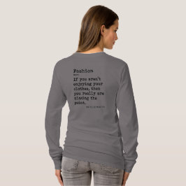 Mode: Crew Neck met lange mouwen T-shirt