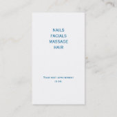 Mode Crown Salon Spa Denim Blue Afsprakenkaartje (Achterkant)