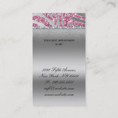 Mode Crown Salon Spa Silver Pink Crystal Afsprakenkaartje (Achterkant)