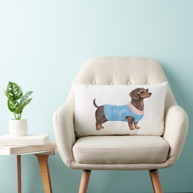 Mode Dachshund Worp Kussen Ontwerp (Stoel)