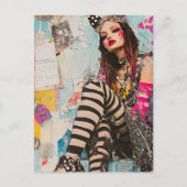 Mode dame Collage Briefkaart (Voorkant)