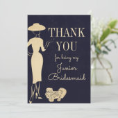 Mode Dank u Junior Bridesmaid Card Kaart (Staand voorkant)