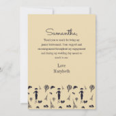 Mode Dank u Junior Bridesmaid Card Kaart (Achterkant)