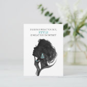 Mode deco, stijlvolle glamour illustratie briefkaart (Staand voorkant)