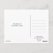 Mode deco, stijlvolle glamour illustratie briefkaart (Achterkant)