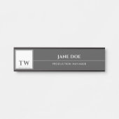 Mode Design donkergrijs Deurbordje (Voorkant)