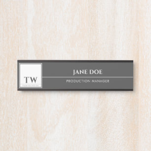 Mode Design donkergrijs Deurbordje