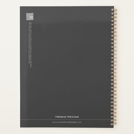 Mode Design donkergrijs Planner (Achterkant)