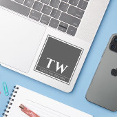 Mode Design Grey Sticker (Laptop met iPhone)
