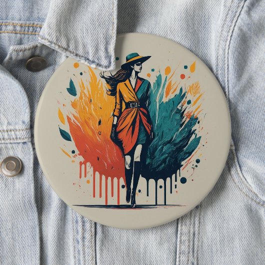 Mode Design Round Ronde Button 6,0 Cm (In situ)