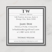 Mode Design Square Visitekaartje (Achterkant)