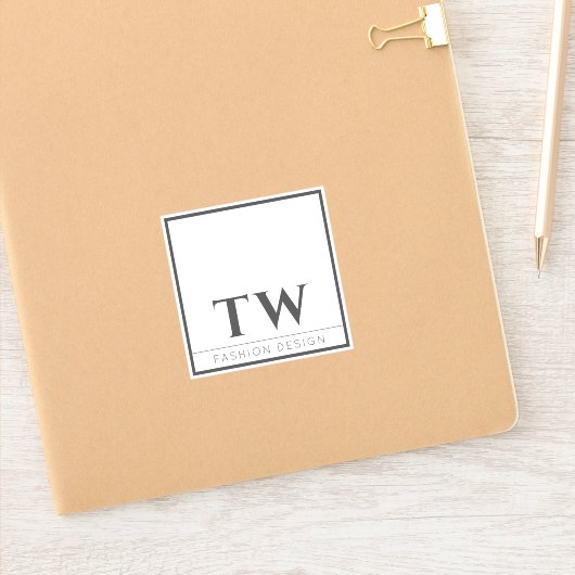 Mode Design Wit Sticker (Notitieboek)