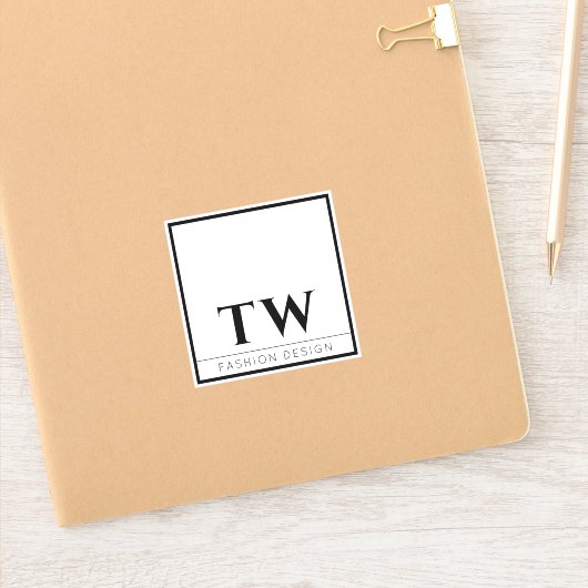 Mode Design Wit Sticker (Notitieboek)