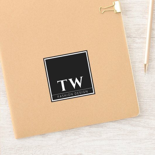 Mode Design Zwart Sticker (Notitieboek)