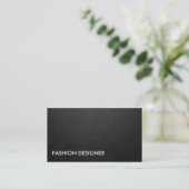 Mode Designer Black Elegant Professional Simple Visitekaartje (Staand voorkant)