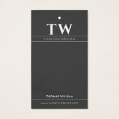Mode Designer Black Hang Label Visitekaartje (Achterkant)