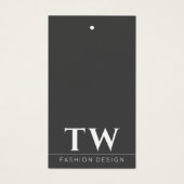 Mode Designer Black Hang Label Visitekaartje (Voorkant)