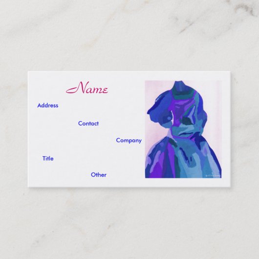 Mode Designer Blue I Visitekaartje (Voorkant)