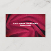 Mode Designer Burgundy Fabric Texture QR Code Visitekaartje (Voorkant)