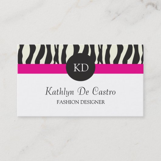 Mode Designer Business Card-sjabloon Visitekaartje (Voorkant)