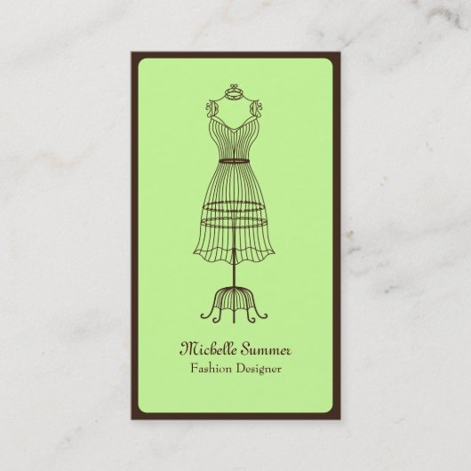 Mode Designer Business Card-sjabloon Visitekaartje (Voorkant)