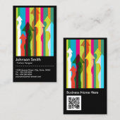 Mode Designer - Colorful & QR-code Visitekaartje (Voorkant / Achterkant)