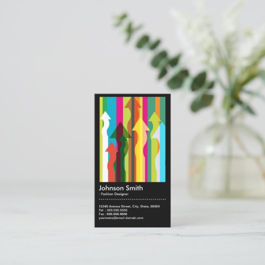 Mode Designer - Colorful & QR-code Visitekaartje (Staand voorkant)