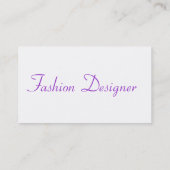 Mode Designer Diva Visitekaartje (Achterkant)