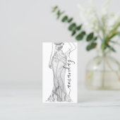 Mode Designer Dress Logo QR Code Silver Lace Visitekaartje (Staand voorkant)