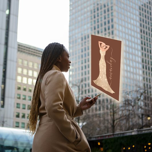 Mode Designer Dress Logo QR Roos Winkelen Visitekaartje