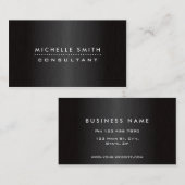 Mode Designer Elegant Professional Modern Black Visitekaartje (Voorkant / Achterkant)