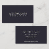 Mode Designer Elegant Professional Modern Blue Visitekaartje (Voorkant / Achterkant)